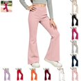 thumbnail image 1 of YOUYEDIAN Girls Yoga Pants High Waisted Crossover Tummy Control Flare Leggings, 1 of 5