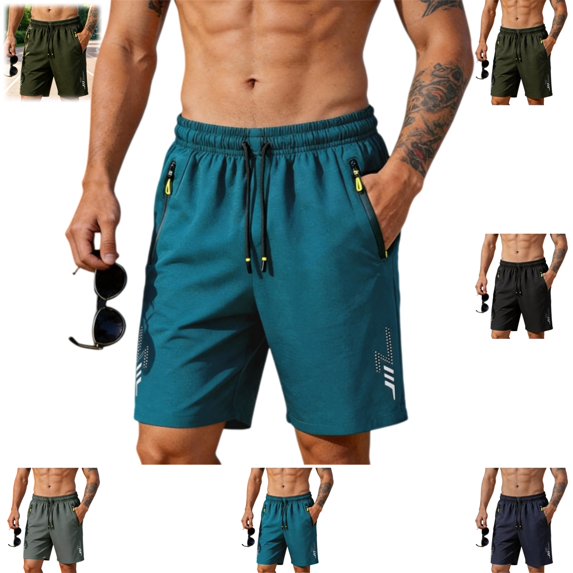 YOUYEDIAN Gym Shorts Men Casual Loose Running Beach Shorts