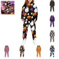 thumbnail image 1 of YOUYEDIAN Halloween Hoodies for Teen Girls Funny 2 Piece Sweatsuit Fall Winter Cute Long Sleeve Hooded Hoodies Fashion Fleece Sweatpants (Dark Gray, 9-10 Years), 1 of 5