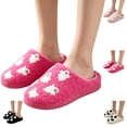 thumbnail image 1 of YOUYEDIAN Halloween Winter House Slippers for Women Plush Indoor Outdoor Warm Non-Slip Slippers Cozy Bedroom Fleece Shoes, 1 of 5