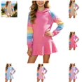 thumbnail image 1 of YOUYEDIAN Hoodie Dress for Girls Casual Fashion Long Sleeve Hooded Mini Dress, 1 of 5
