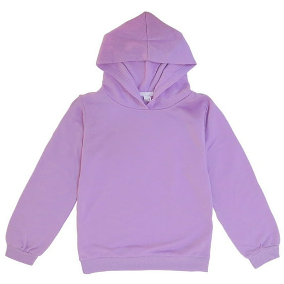 YOUYEDIAN Hoodies for Teen Girls Kids Preppy Long Sleeve Sweatshirt Drawstring Pullover Top with Pocket Fashion Clothing for Girls Purple 4-5 Years