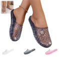 thumbnail image 1 of YOUYEDIAN Jelly Sandals for Women Ballet Dress Mesh Slip on Flats Shoes Summer Wide Closed Toe Mary Jane Mules Clear Beach Sandals (Navy), 1 of 5