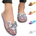thumbnail image 1 of YOUYEDIAN Jelly Sandals for Women Ballet Mesh Flats Shoes Summer Beach Wide Closed Toe Mary Jane Mules Dressy Comfortable Slip on Sandals (White), 1 of 5