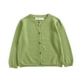 thumbnail image 1 of YOUYEDIAN Kids Baby Girls Cardigan Sweater Button Down Long Sleeve Crewneck Cotton Sweater Uniform Cardigan Kids Knit Sweater Outerwear for Girls and Boys Green 3-4 Years, 1 of 3