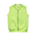 thumbnail image 1 of YOUYEDIAN Kids Boys Girls Vest Little Zipper Jacket Sleeveless Fall Winter Warm Outerwear Light Green 6-7 Years, 1 of 3