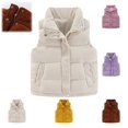 thumbnail image 1 of YOUYEDIAN Kids Quilted Vest Jacket Boys Girls Winter Windbreaker Warm Zipper Mock Neck Padded Coat, 1 of 4