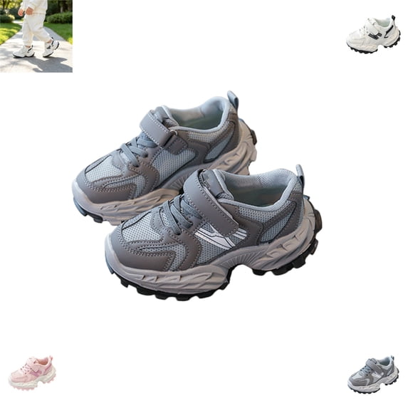 YOUYEDIAN Kids Shoes for Unisex Casual Slip On Sport Fashion Hook-and-loop Running Sneakers Outdoor Breathable Mesh School Shoes