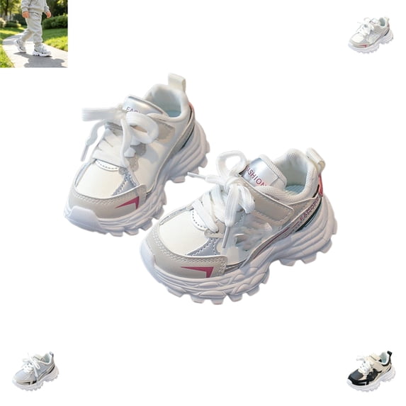YOUYEDIAN Kids Shoes for Unisex Versatile Strap Design Comfy Outdoor Breathable Sneakers Versatile Platform Slip On School Running Shoes