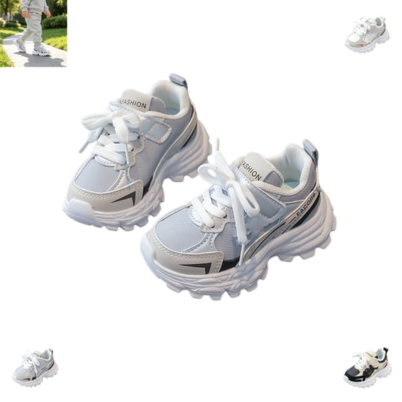 YOUYEDIAN Kids Shoes for Unisex Versatile Strap Design Comfy Outdoor Breathable Sneakers Versatile Platform Slip On School Running Shoes