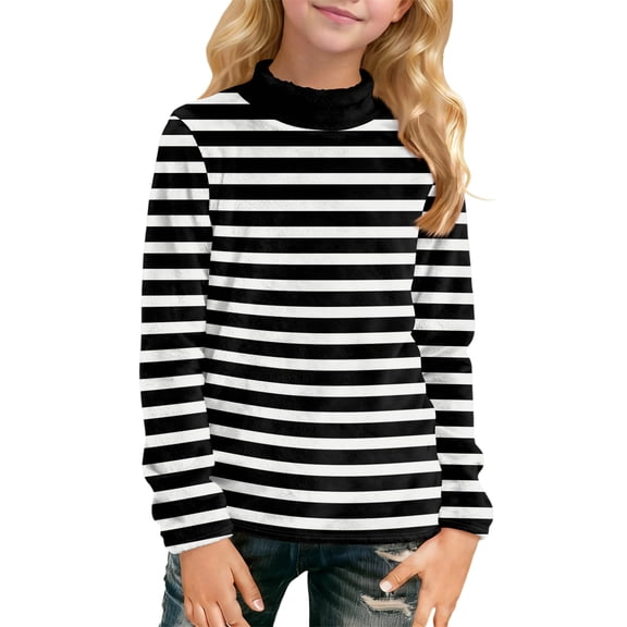 YOUYEDIAN Kids Soft Turtleneck Sweater, Cozy Long Sleeve Knit Pullover for Girls, Casual Fall Winter Wear Black 11-12 Years