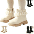 thumbnail image 1 of YOUYEDIAN Leather Boots for Girls Spring Fall Short Princess Ankle Boots Cute Comfort Booties, 1 of 4