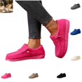 thumbnail image 1 of YOUYEDIAN Loafers for Women Fall Winter Fashion Square Toe Warm Versatile Casual Flats Plush Comfy Outdoor Platform Shoes, 1 of 5