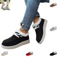 thumbnail image 1 of YOUYEDIAN Loafers for Women Fall Winter Versatile Slip On Plush Warm Fashion Lace-up Design Platform Flats Casual Outdoor Comfy Walking Shoes, 1 of 5