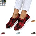 thumbnail image 1 of YOUYEDIAN Loafers for Women Fashion Print Round Toe Casual Slip On Soft Flats Versatile Outdoor Platform Canvas Walking Shoes, 1 of 5