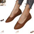thumbnail image 1 of YOUYEDIAN Loafers for Women Pointed Toe Slip On Comfy Fashion Low Heel Versatile Flats Casual Outdoor Walking Shoes, 1 of 5