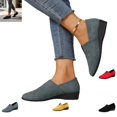 thumbnail image 1 of YOUYEDIAN Loafers for Women Spring Fall Pointed Toe Versatile Slip On Wedge Heel Shoes Fashion Comfortable Casual Shoes, 1 of 5