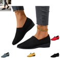 thumbnail image 1 of YOUYEDIAN Loafers for Women Spring Fall Pointed Toe Versatile Slip On Wedge Heel Shoes Fashion Comfortable Casual Shoes, 1 of 5