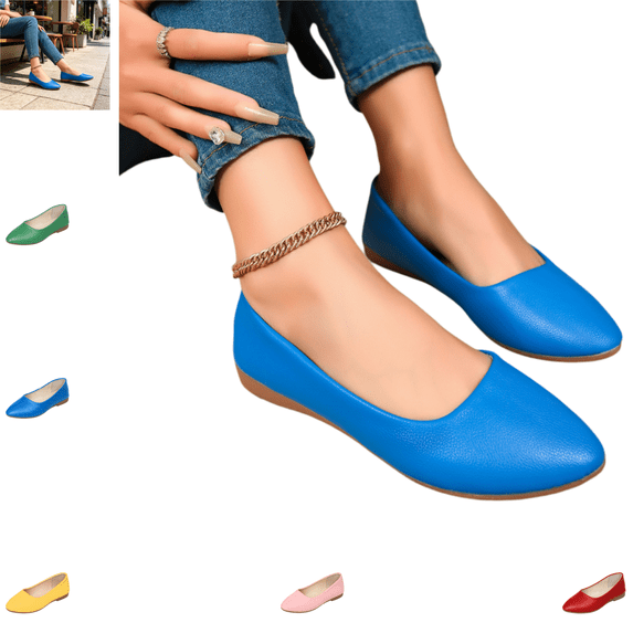 YOUYEDIAN Loafers for Women Versatile Pointed Toe Comfy Fashion Low Cut Slip On Flats Casual Low Heel Outdoor Dress Shoes