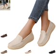 thumbnail image 1 of YOUYEDIAN Loafers for Women Versatile Square Toe Slip On Fashion Arch Support Comfy Flats Sport Casual Outdoor Walking Shoes, 1 of 5