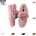 thumbnail image 1 of YOUYEDIAN Loafers for Women Winter Plush Slip On Versatile Round Toe Warm Casual Platform Fuzzy Flats Fashion Strap Deco Outdoor Walking Shoes, 1 of 5