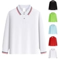 thumbnail image 1 of YOUYEDIAN Long Sleeve Polo Shirts for Boys Size 11-12 Kids Spring Dress School Uniforms Toddler Golf Collared Outfits Girls Athletic Tshirts (White), 1 of 4