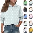 thumbnail image 1 of YOUYEDIAN Long Sleeve Polo Shirts for Boys Size 6-7 Kids Golf School Uniform Toddler Girls Spring Collared T Shirt Dress Athletic Outfit (Mint Green), 1 of 6
