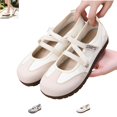 thumbnail image 1 of YOUYEDIAN Mary Jane Shoes Women Fashion Strap Design Round Toe Casual Slip On Comfy Flats Retro Soft Breathable Versatile Outdoor Dress Shoes, 1 of 5