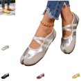 thumbnail image 1 of YOUYEDIAN Mray Jane Shoes Women Versatile Round Toe Slip On Fashion Cross Strap Low Heel Flats Casual Sport Outdoor Non Slip Walking Shoes, 1 of 5