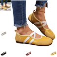 thumbnail image 1 of YOUYEDIAN Mray Jane Shoes Women Versatile Round Toe Slip On Fashion Cross Strap Low Heel Flats Casual Sport Outdoor Non Slip Walking Shoes, 1 of 5