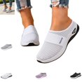 thumbnail image 1 of YOUYEDIAN Mules for Women Fashion Breathable Mesh Slip On Round Toe Versatile Sport Flats Casual Cut-Out Design Soft Walking Shoes, 1 of 5