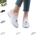 thumbnail image 1 of YOUYEDIAN Mules for Women Versatile Round Toe Comfy Fashion Floral Print Flats Casual Backless Sport Soft Walking Shoes, 1 of 5