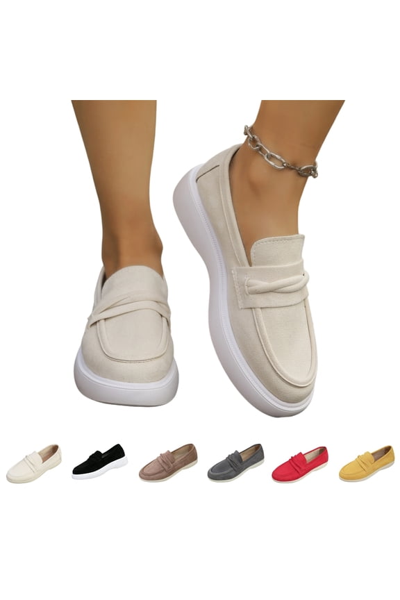 Orthopedic Casual Shoes for Women Arch Support Nurse Shoes Lightweight Slip on Non Slip Business Casual Shoes Mesh Stretch Comfortable 2026 Orthopedic Shoes