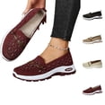 thumbnail image 1 of YOUYEDIAN Orthopedic Casual Shoes for Women Arch Support Nurse Shoes Wide Width Slip on Non Slip Walking Shoes Mesh Stretch Comfortable 2026 Foam Shoes (Red), 1 of 4
