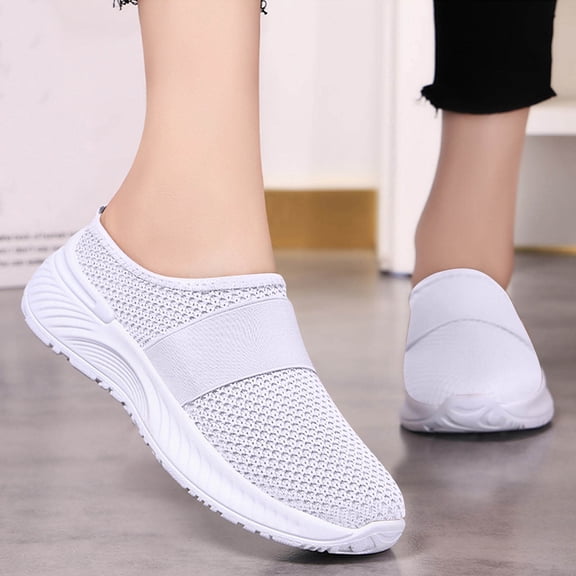 YOUYEDIAN Orthopedic Casual Shoes for Women Arch Support Running Shoes Breathable Non Slip Slip on House Shoes Mesh Stretch Comfortable 2026 New Orthopedic Shoes