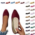 thumbnail image 1 of YOUYEDIAN Orthopedic Dress Shoes for Women Arch Support Non Slip Slip on Running Shoes Wide Width Knitted Mesh Stretch House Shoes Comfort 2026 Foam Shoes (Wine), 1 of 4