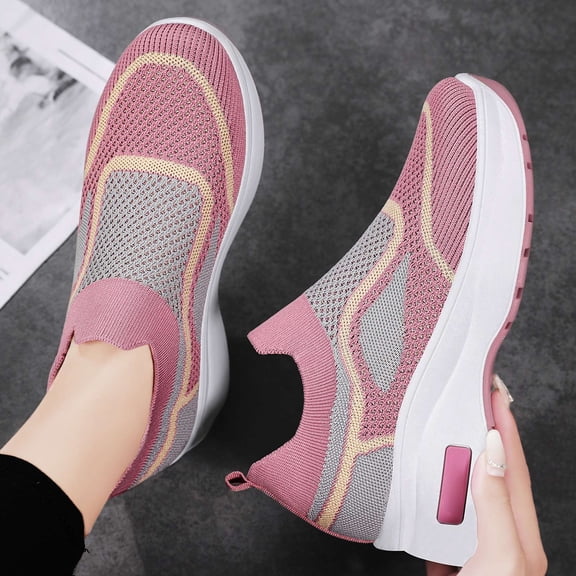 YOUYEDIAN Orthopedic Dress Shoes for Women Arch Support Golf Shoes Wide Non Slip Slip on House Shoes Mesh Stretch Comfort 2026 Foam Shoes