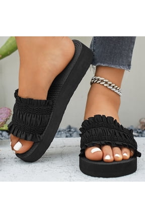 Orthopedic Sandals for Women Arch Support Flat Wedge Sandals Wide Width Slip on Non Slip Orthopedic Slippers Beach New Foam Shoes