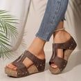 thumbnail image 1 of YOUYEDIAN Orthopedic Sandals for Women Arch Support Flat Wedge Sandals Breathable Non Slip Slip on Walking Shoes Soft 2026 New Orthopedic Shoes, 1 of 6