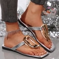 thumbnail image 1 of YOUYEDIAN Orthopedic Sandals for Women Slip on Non Slip Arch Support Flat Wedge Sandals Wide Width Sneakers 2026 Beach Vacation Foam Shoes (Silver), 1 of 8