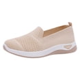 thumbnail image 1 of YOUYEDIAN Orthopedic Shoes for Women Anti-Slip Sneakers,Summer Wedge Air Cushion Breathable Mesh Slip On Walking Shoes,Casual Wedge Sneakers (Beige, 7.5 Wide（EU-39）), 1 of 7