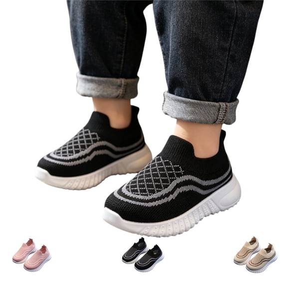 YOUYEDIAN Orthopedic Shoes for Toddler Girls Boys Casual Fashion Sneakers Kids Comfy Soft Walking Shoes (Black, 3 Big Kid)