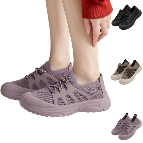 YOUYEDIAN Orthopedic Shoes for Women Dressy Slip on Non Slip Mesh Sneakers Spring Work Breathable Closed Toe Arch Support Shoes