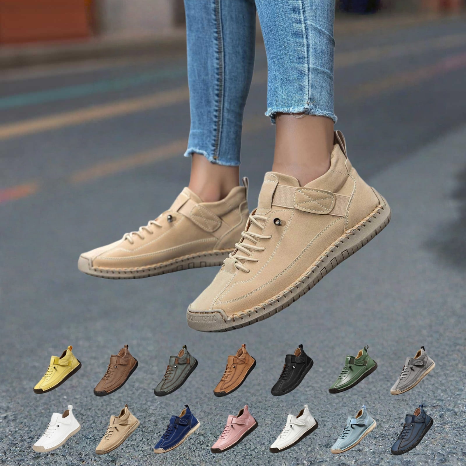 YOUYEDIAN Orthopedic Shoes for Women Arch Support Work Shoes Lightweight Slip on Non Slip Hiking Shoes Mesh Stretch Comfortable 2026 Orthopedic Shoes