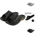 thumbnail image 1 of YOUYEDIAN Orthopedic Slippers for Men Summer House Shoes Fashion Indoor Sandals Cool Beach Slides (Black), 1 of 5