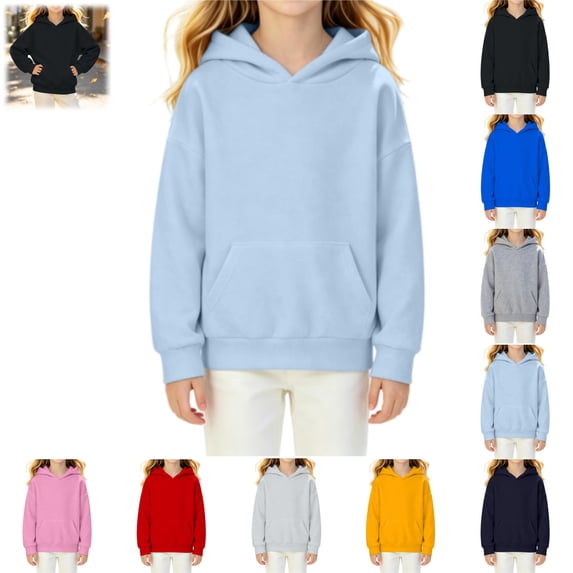YOUYEDIAN Oversized Hoodies for Teen Girls Casual Versatile Long Sleeve Hooded Sweatshirts with Pocket