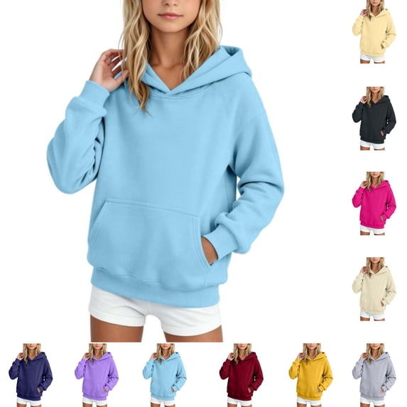 YOUYEDIAN Oversized Hoodies for Teen Girls Preppy Hooded Sweatshirts Casual Trendy Long Sleeve Pullover Tops