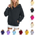 thumbnail image 1 of YOUYEDIAN Oversized Hoodies for Teen Girls Preppy Hooded Sweatshirts Casual Trendy Long Sleeve Pullover Tops, 1 of 5