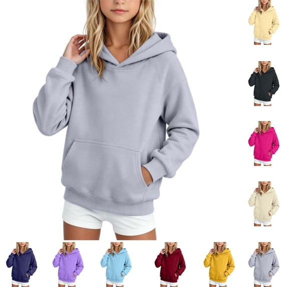 YOUYEDIAN Oversized Hoodies for Teen Girls Preppy Hooded Sweatshirts Casual Trendy Long Sleeve Pullover Tops