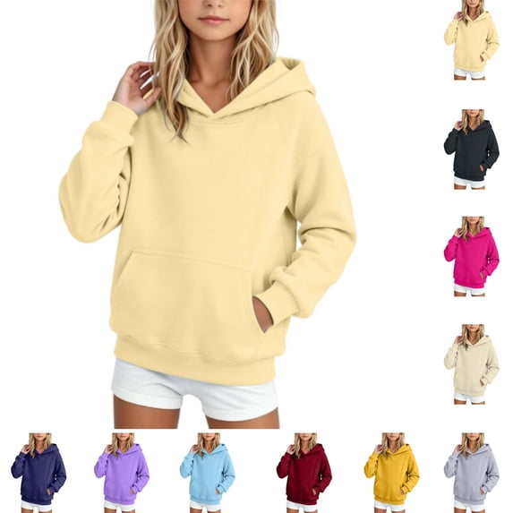 YOUYEDIAN Oversized Hoodies for Teen Girls Preppy Hooded Sweatshirts Casual Trendy Long Sleeve Pullover Tops